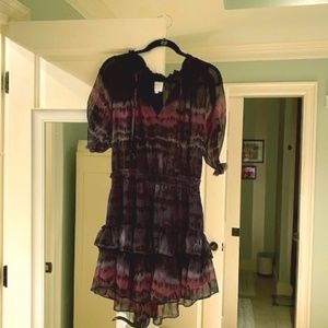 Purple Tie-dye georgette Misa Dress